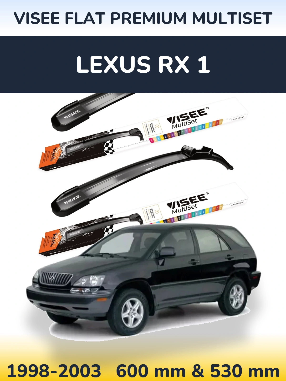 Torkarblad VISEE FLAT PREMIUM MultiSet för Lexus RX 1