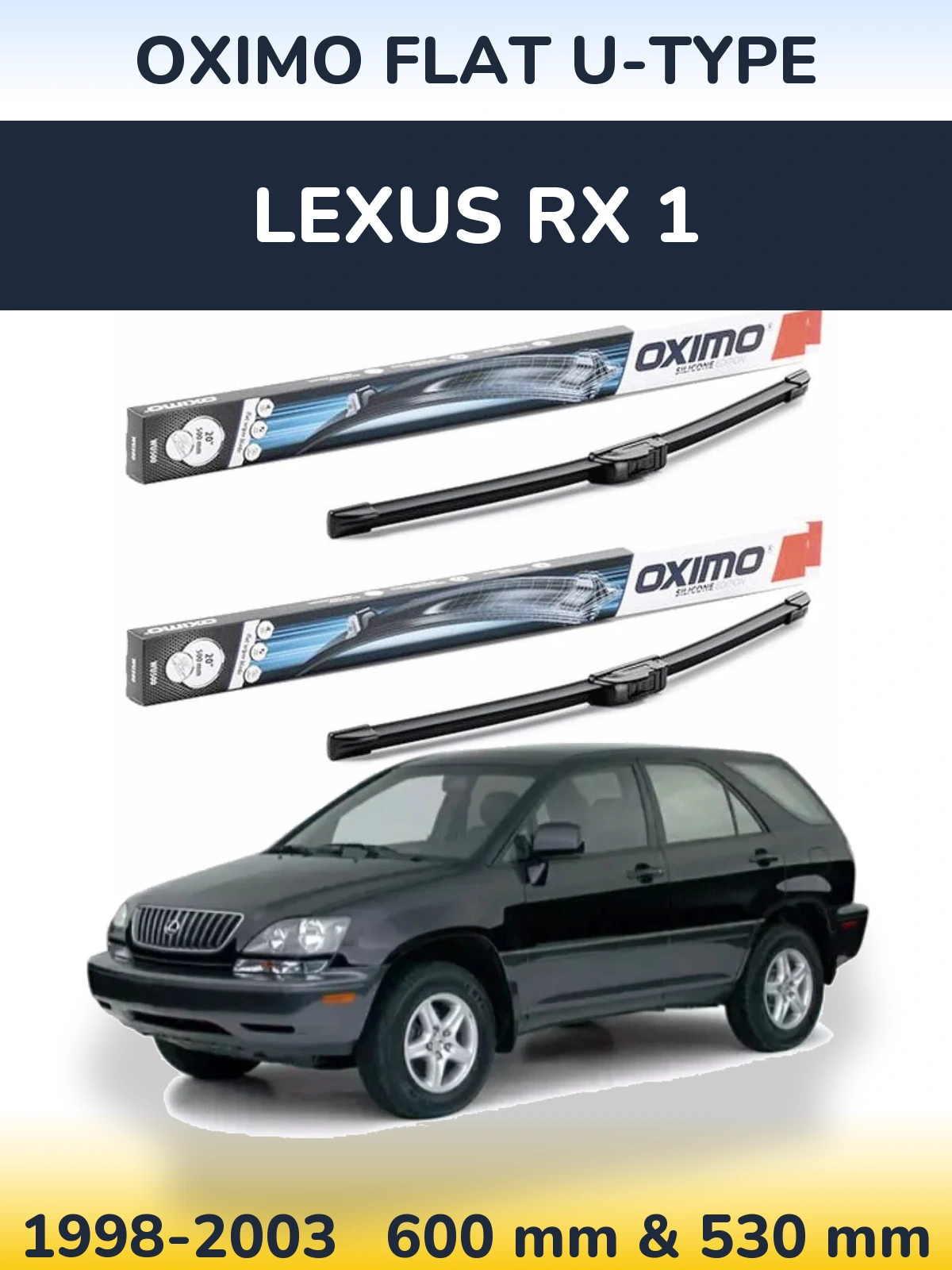 Torkarblad Oximo Flat U-type för Lexus RX 1