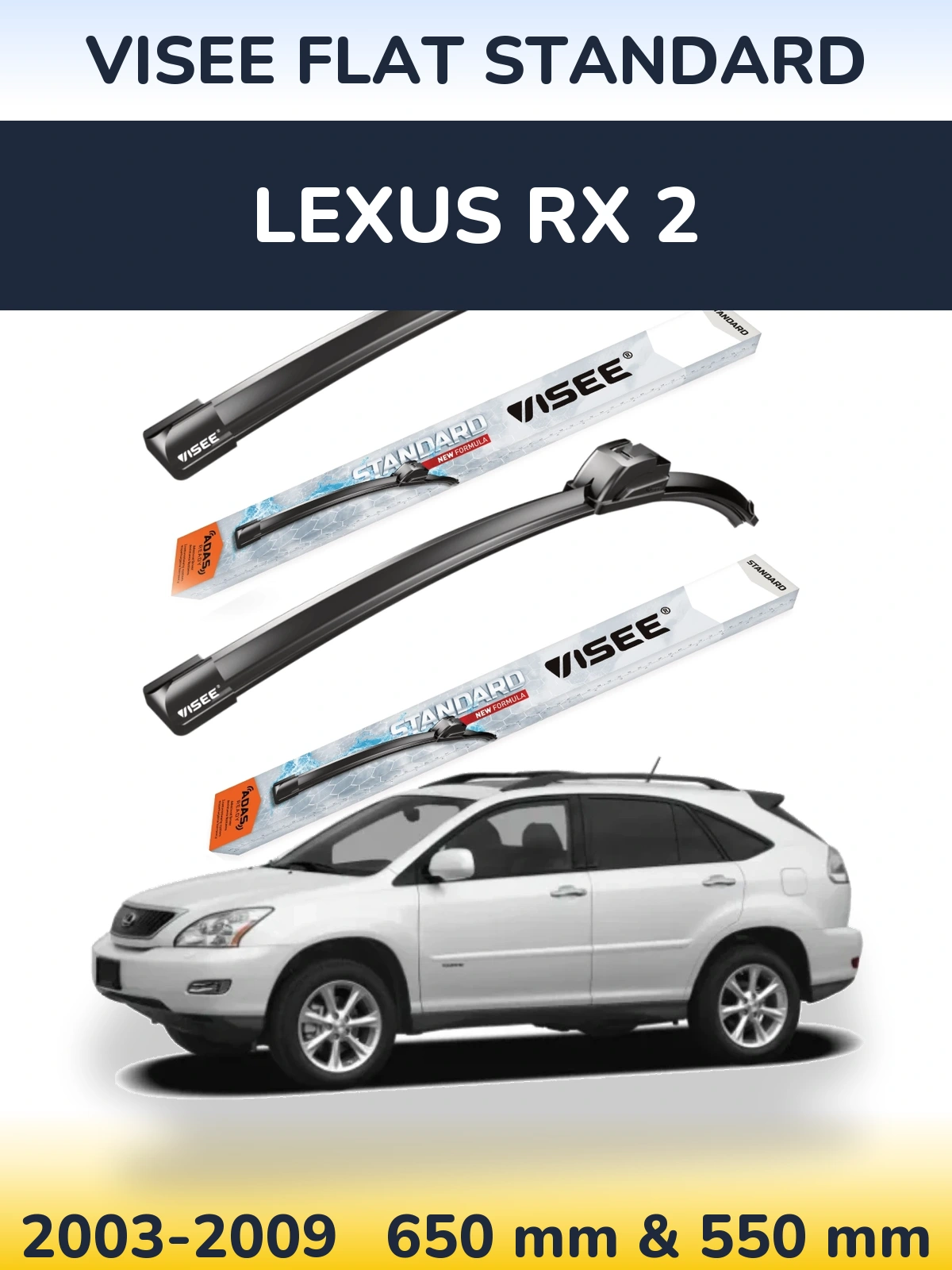 Torkarblad VISEE FLAT STANDARD för Lexus RX 2