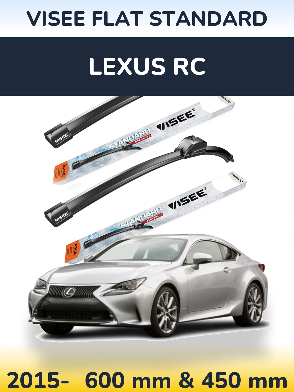 Torkarblad VISEE FLAT STANDARD för Lexus RC
