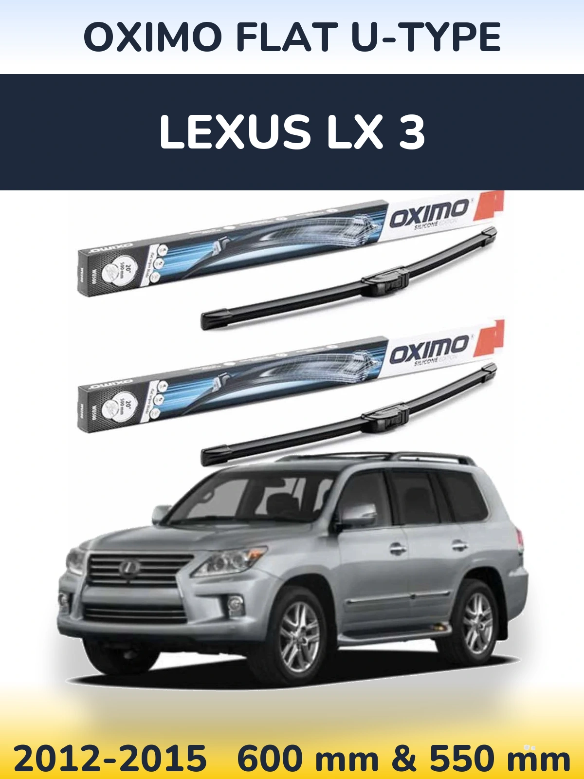 Torkarblad Oximo Flat U-type för Lexus LX 3