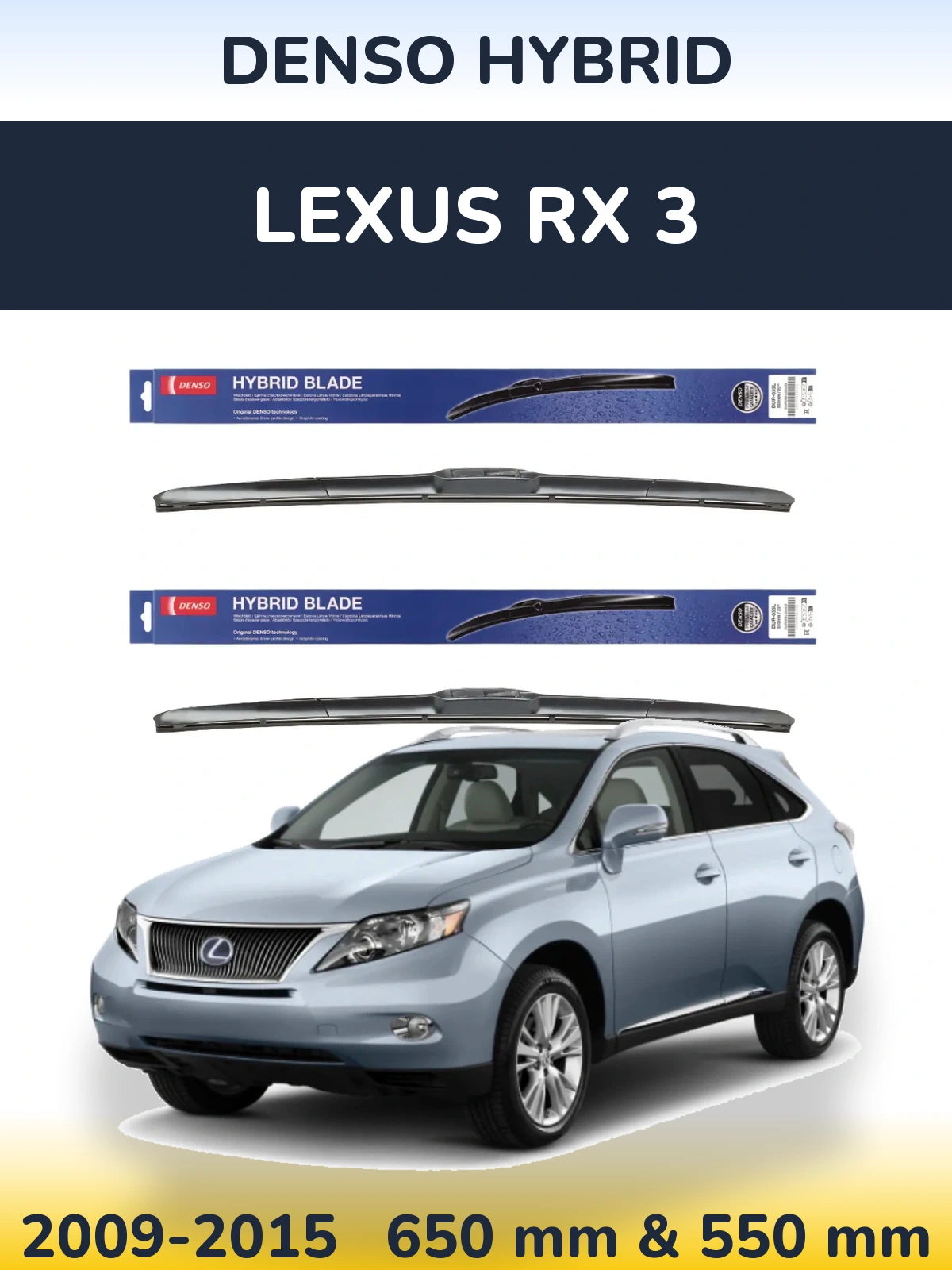 Torkarblad Denso Hybrid för Lexus RX 3