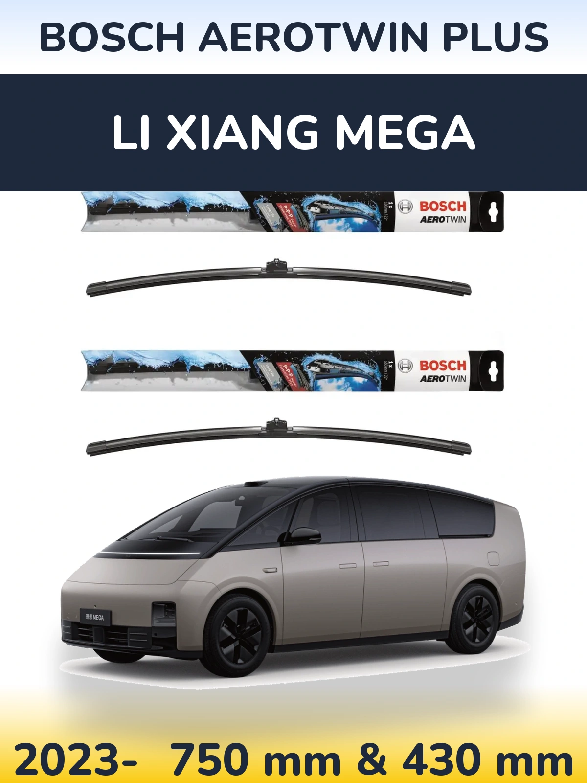 Torkarblad BOSCH AeroTwin Plus för Li Xiang Mega