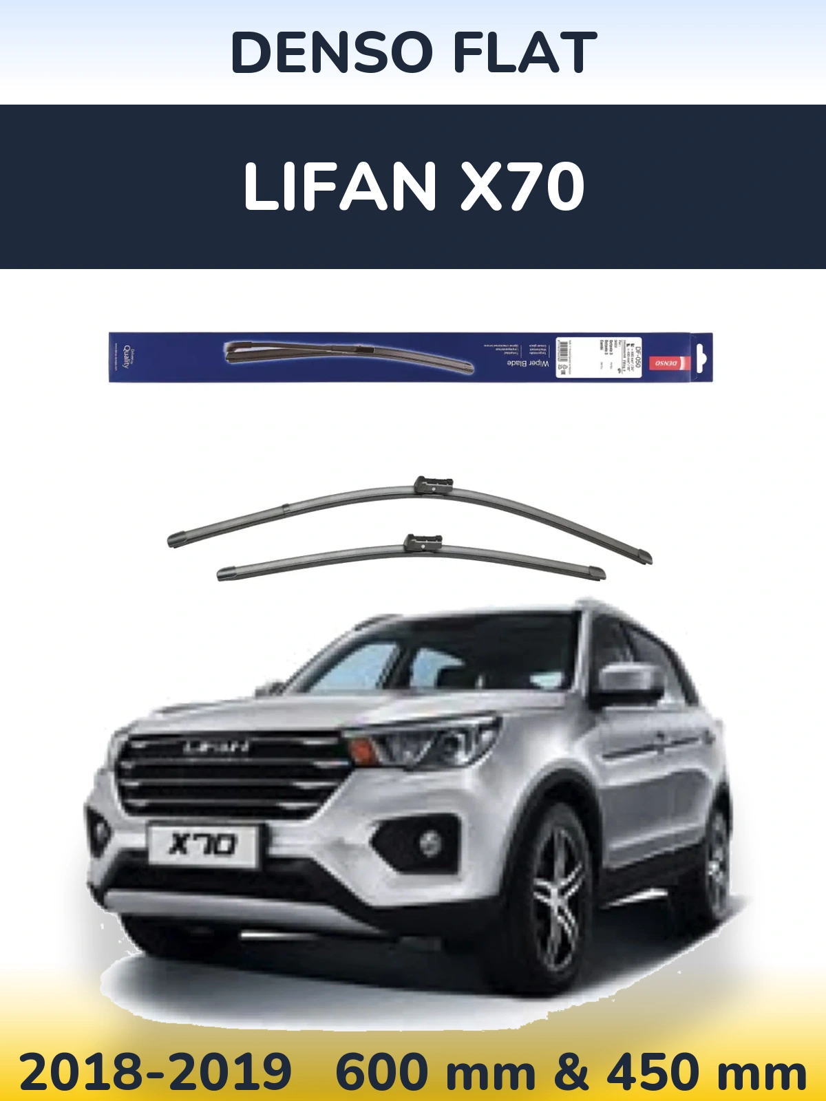 Torkarblad Denso Flat för Lifan X70