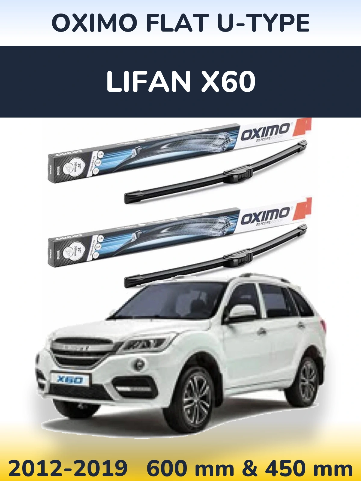 Torkarblad Oximo Flat U-type för Lifan X60