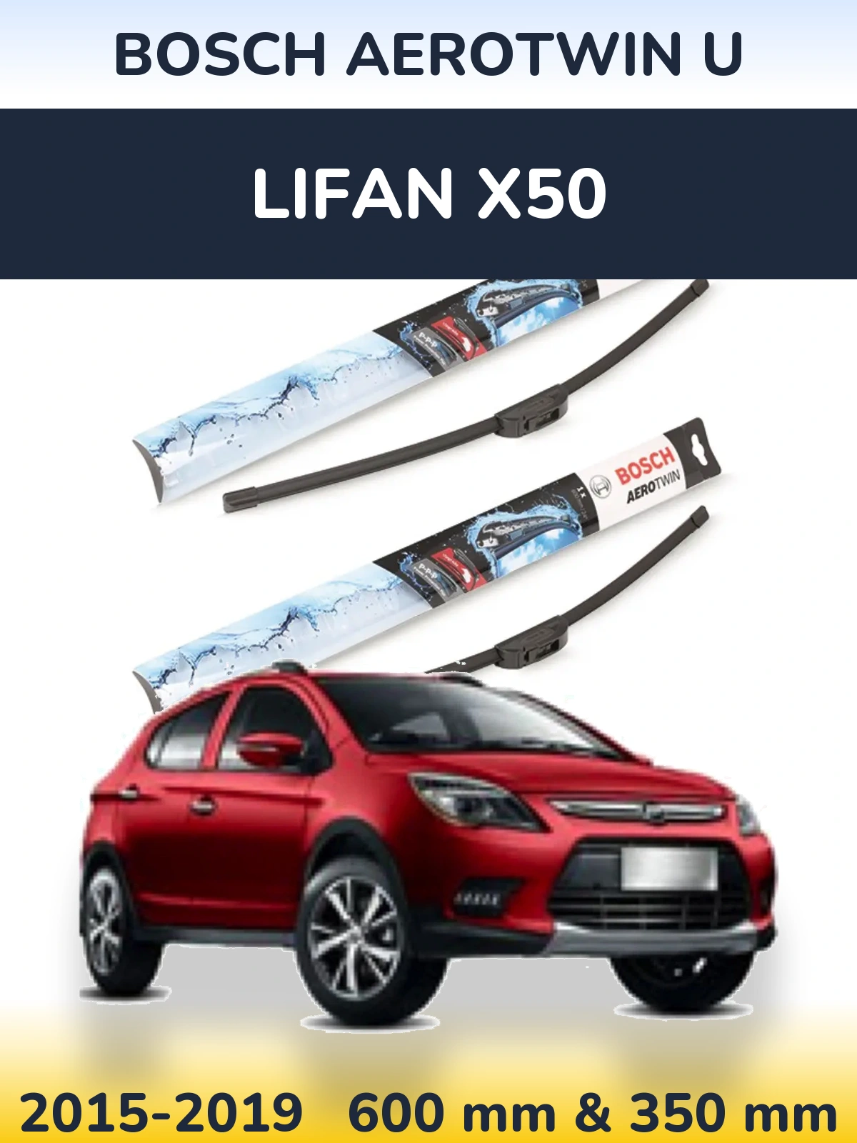 Torkarblad BOSCH AeroTwin U för Lifan X50