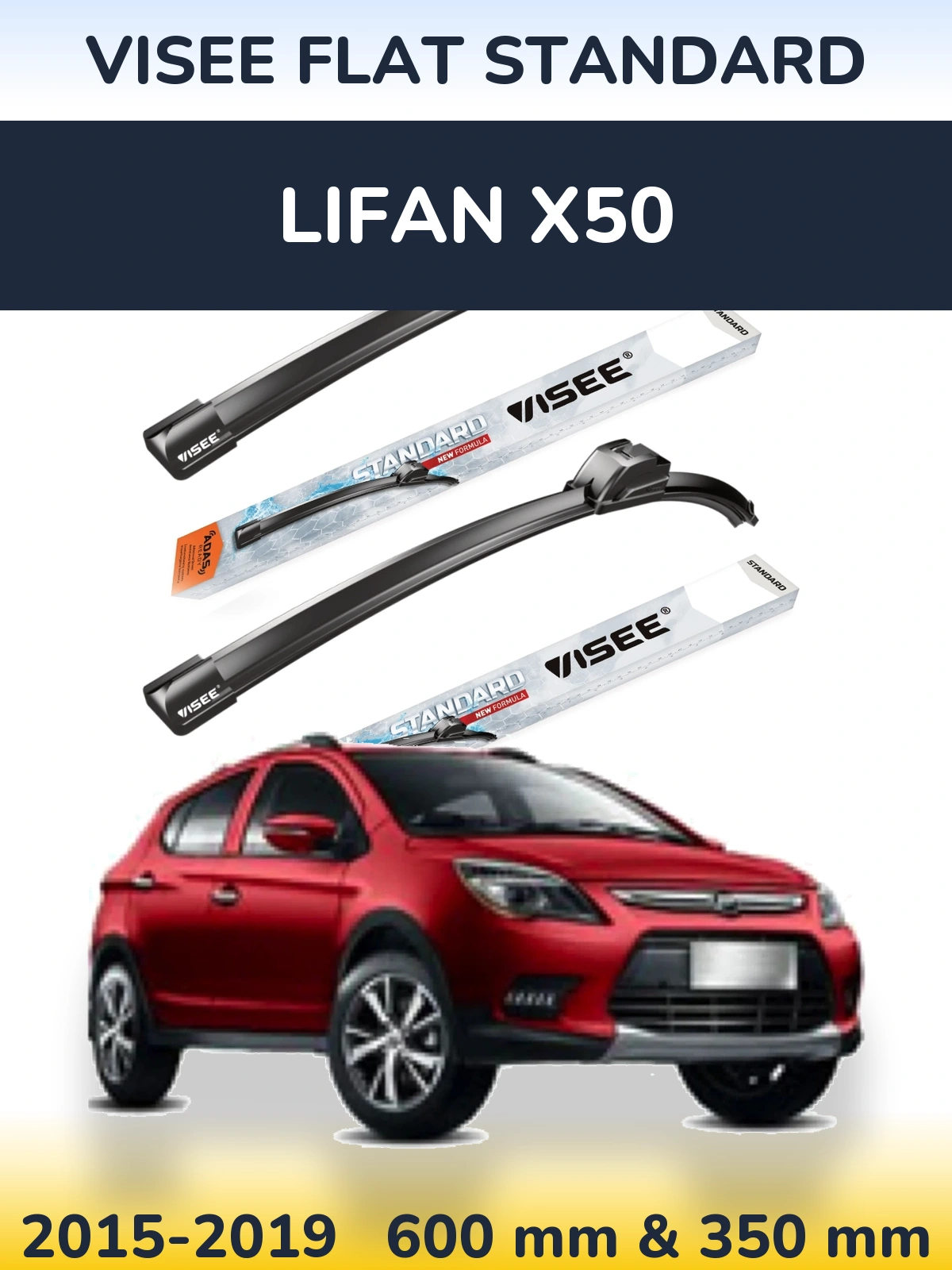 Torkarblad VISEE FLAT STANDARD för Lifan X50