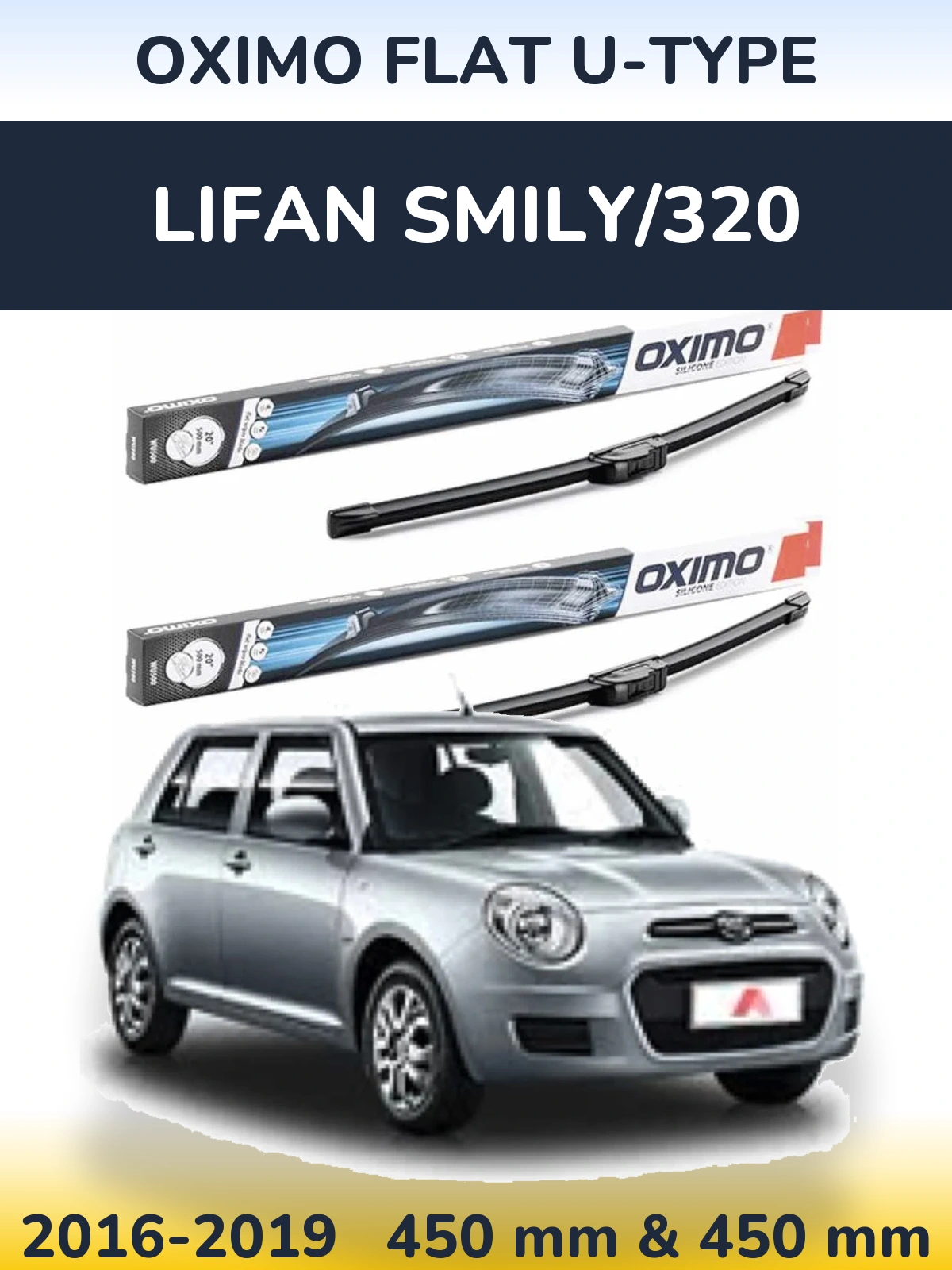 Torkarblad Oximo Flat U-type för Lifan Smily/320