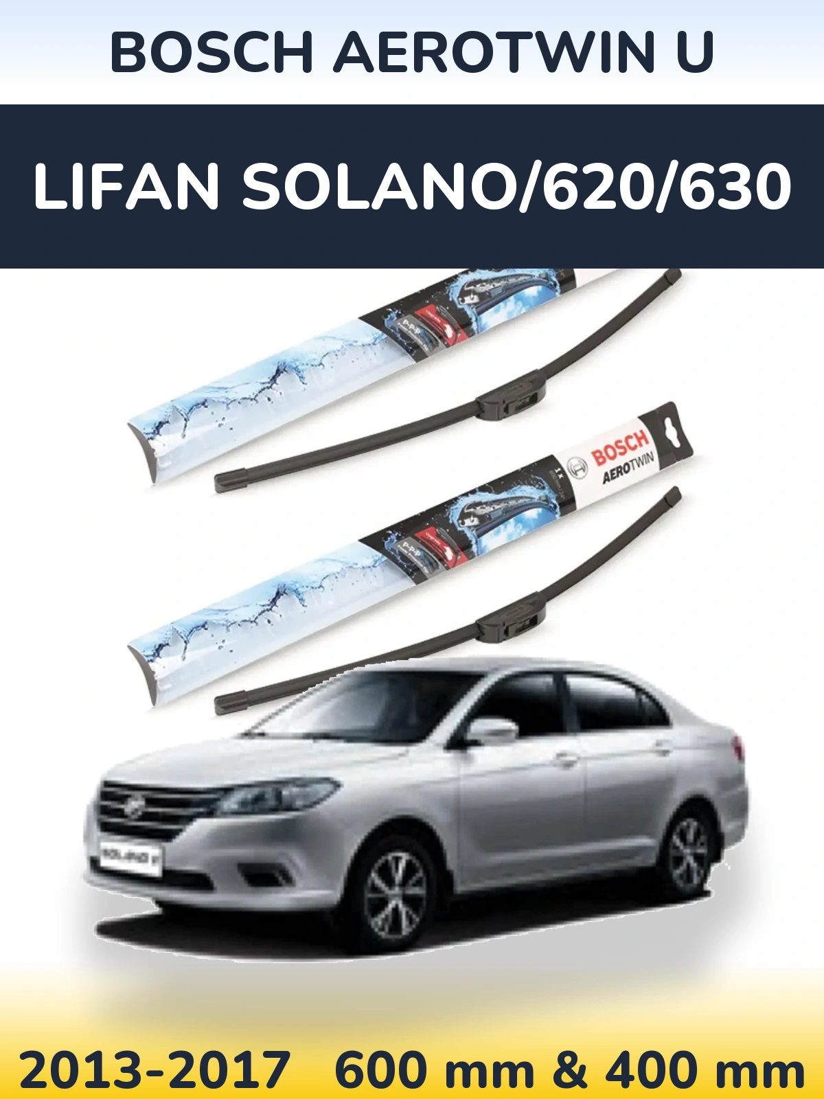 Torkarblad BOSCH AeroTwin U för Lifan Solano/620/630
