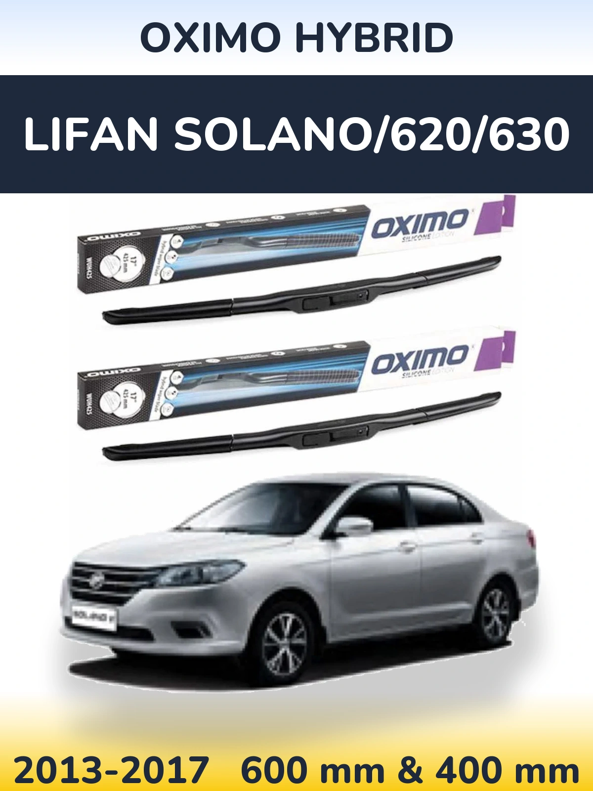 Torkarblad Oximo Hybrid för Lifan Solano/620/630