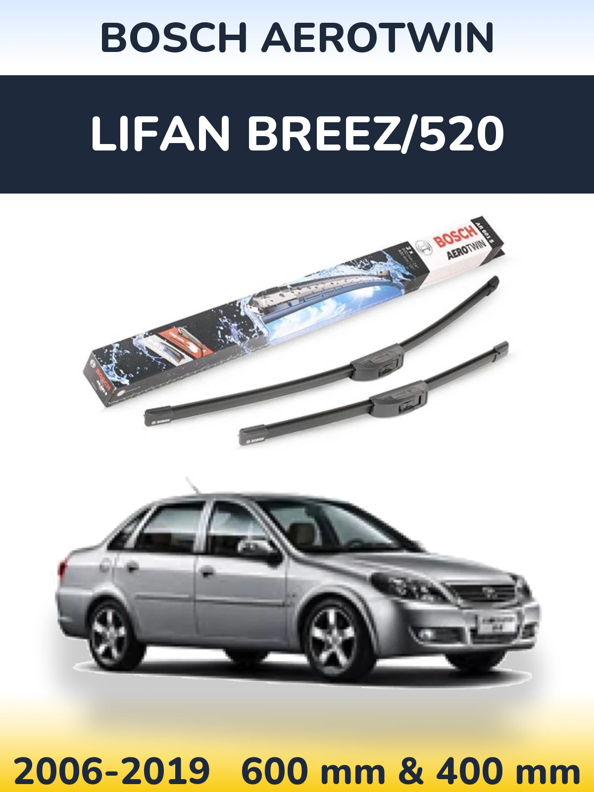 Torkarblad BOSCH AeroTwin för Lifan Breez/520