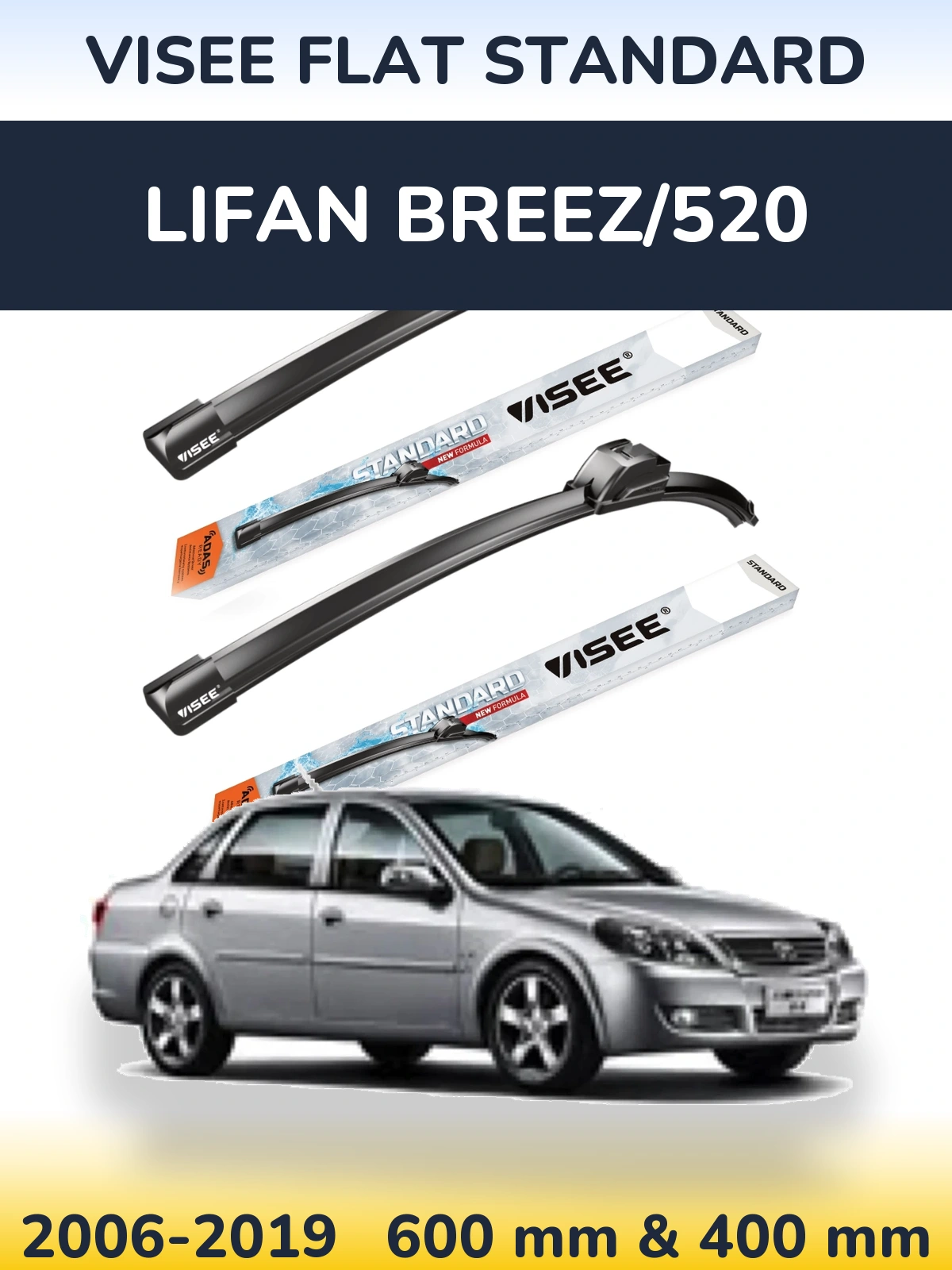 Torkarblad VISEE FLAT STANDARD för Lifan Breez/520
