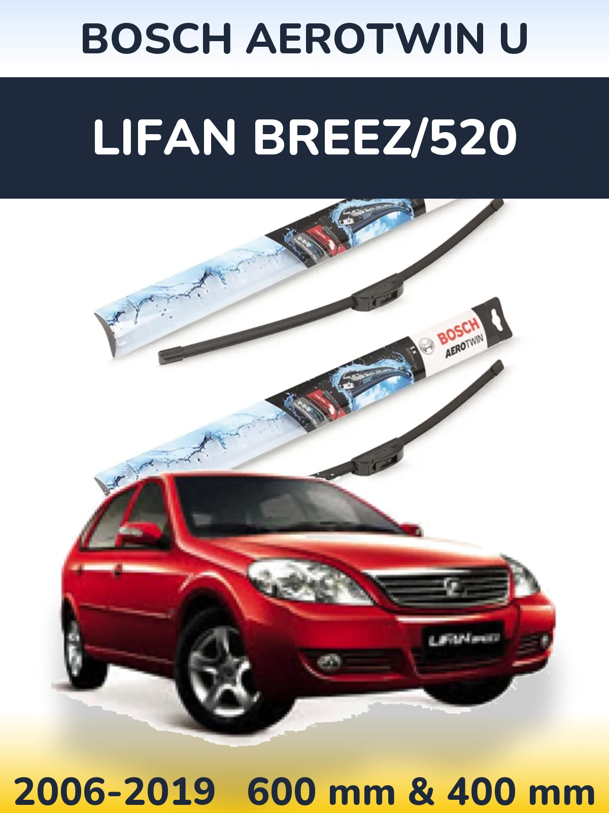 Torkarblad BOSCH AeroTwin U för Lifan Breez/520
