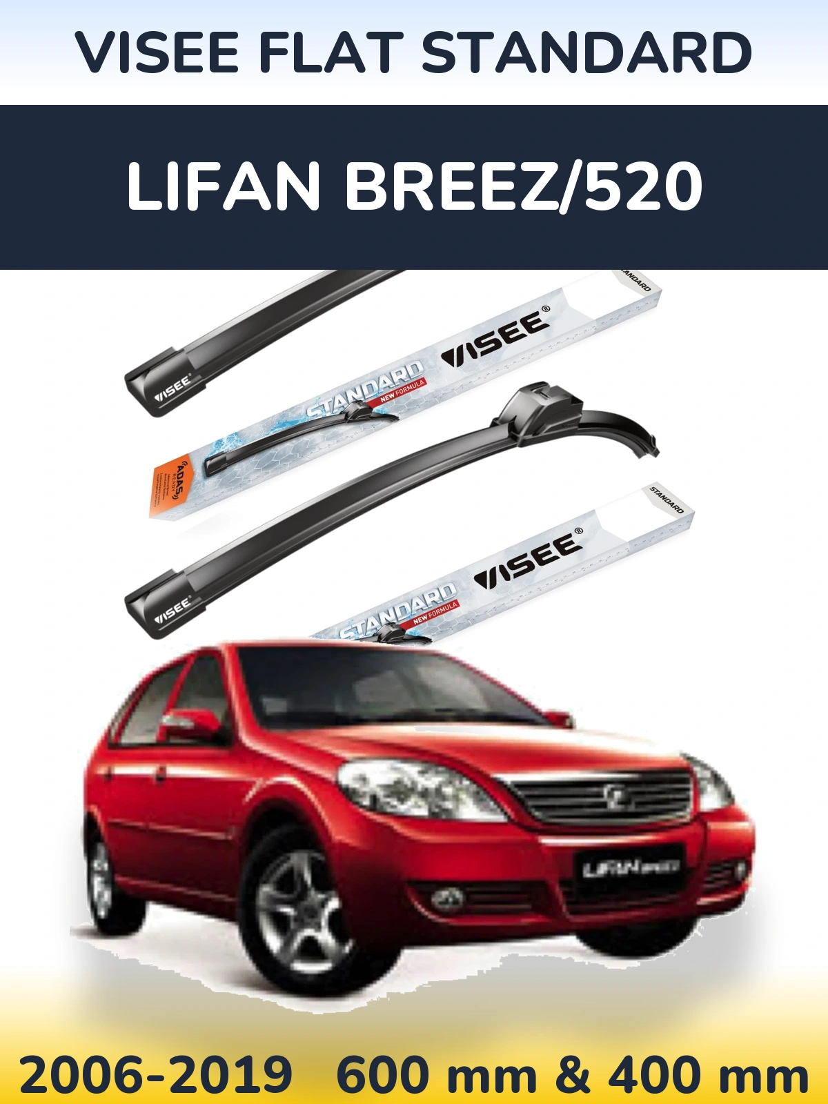 Torkarblad VISEE FLAT STANDARD för Lifan Breez/520