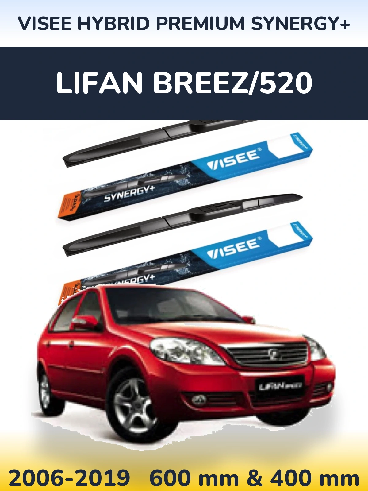 Torkarblad VISEE HYBRID PREMIUM SYNERGY+ för Lifan Breez/520