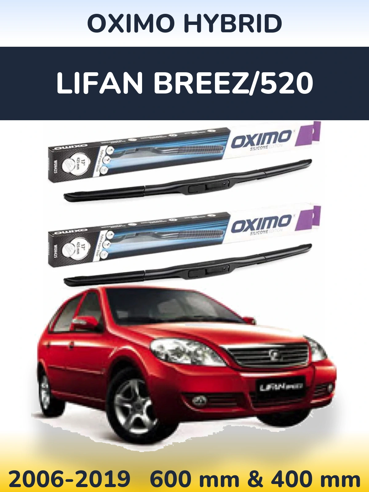 Torkarblad Oximo Hybrid för Lifan Breez/520