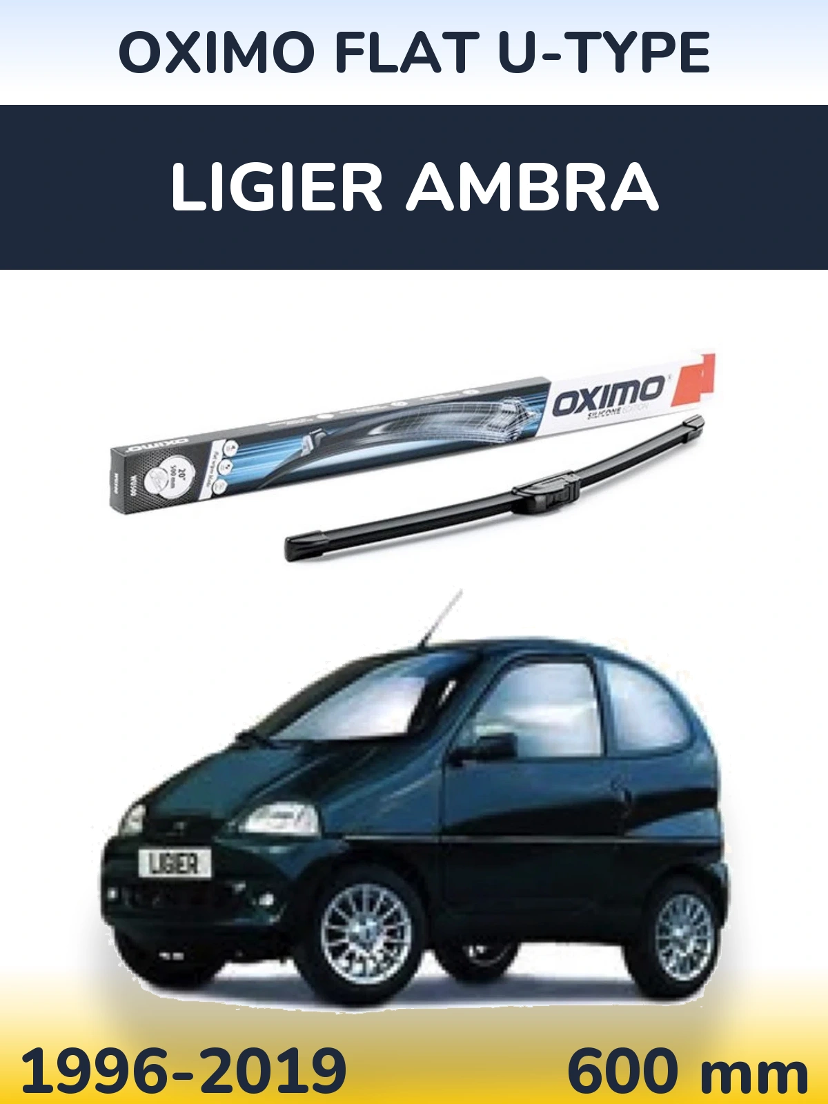 Torkarblad Oximo Flat U-type för Ligier Ambra