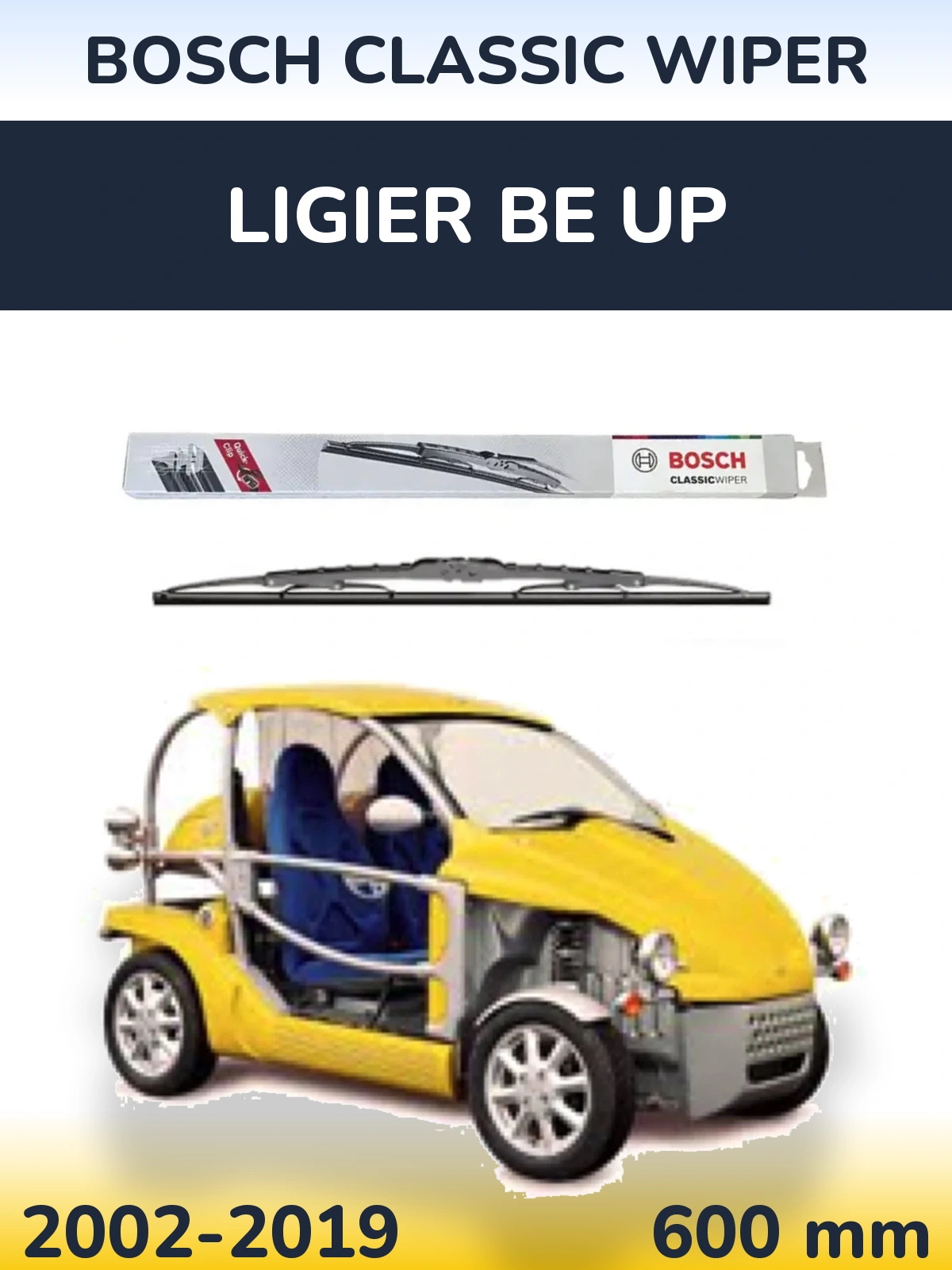 Torkarblad BOSCH Classic Wiper för Ligier Be Up