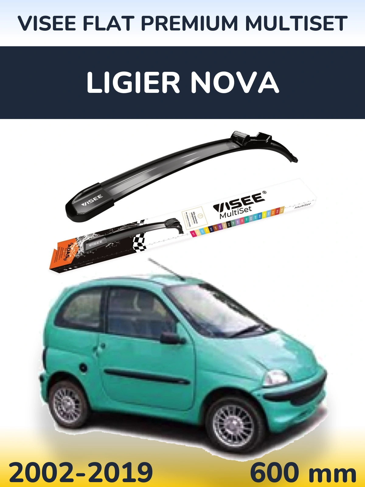 Torkarblad VISEE FLAT PREMIUM MultiSet för Ligier Nova