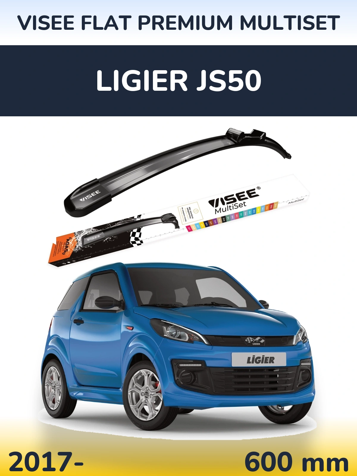 Torkarblad VISEE FLAT PREMIUM MultiSet för Ligier JS50