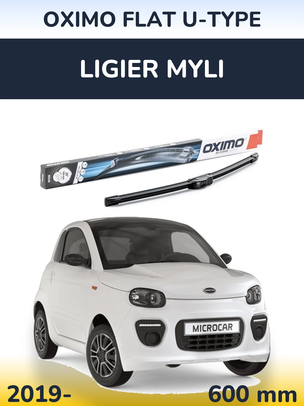 Torkarblad Oximo Flat U-type för Ligier Myli