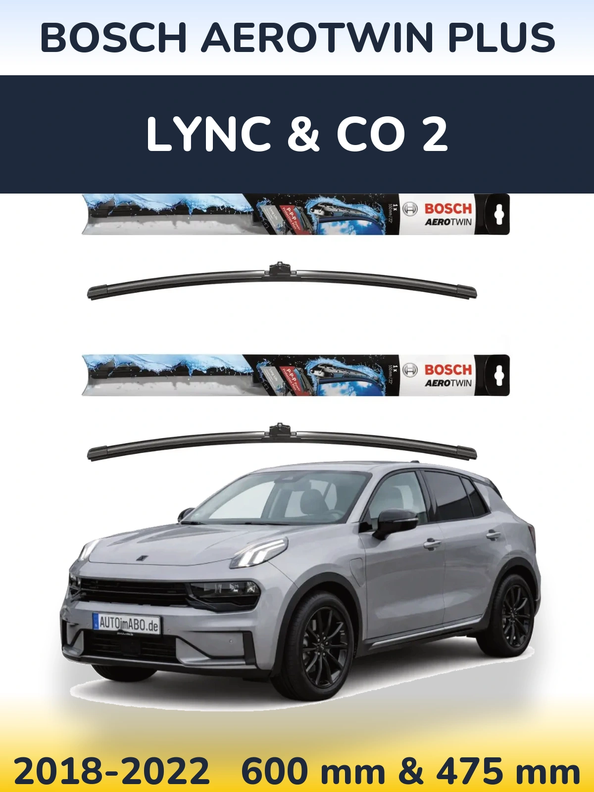 Torkarblad BOSCH AeroTwin Plus för Lync & Co 2