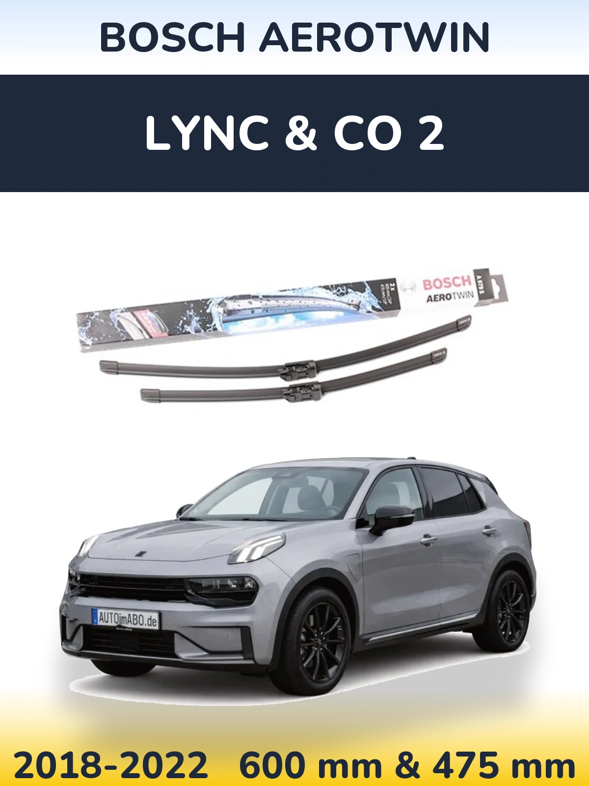 Torkarblad BOSCH AeroTwin för Lync & Co 2