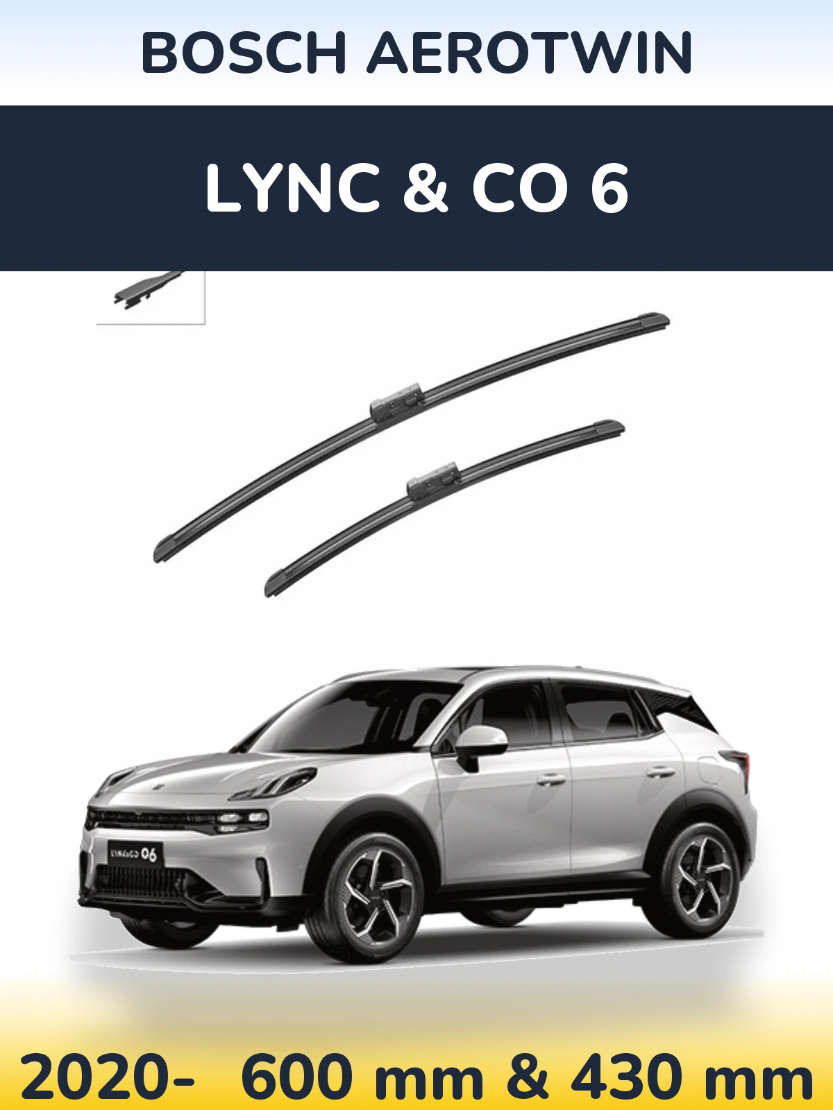 Torkarblad BOSCH AeroTwin för Lync & Co 6