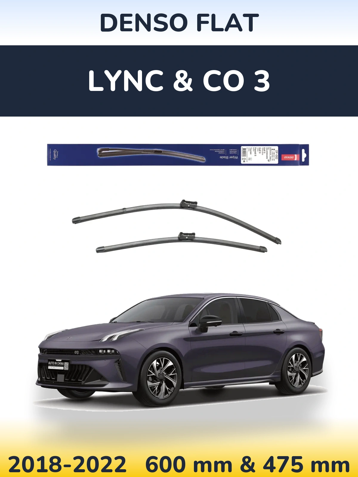 Torkarblad Denso Flat för Lync & Co 3