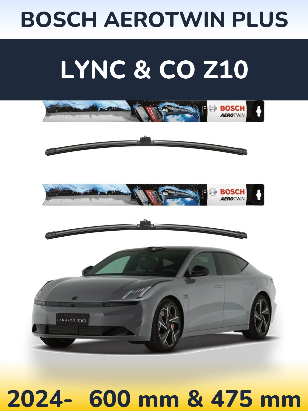 Torkarblad BOSCH AeroTwin Plus för Lync & Co Z10