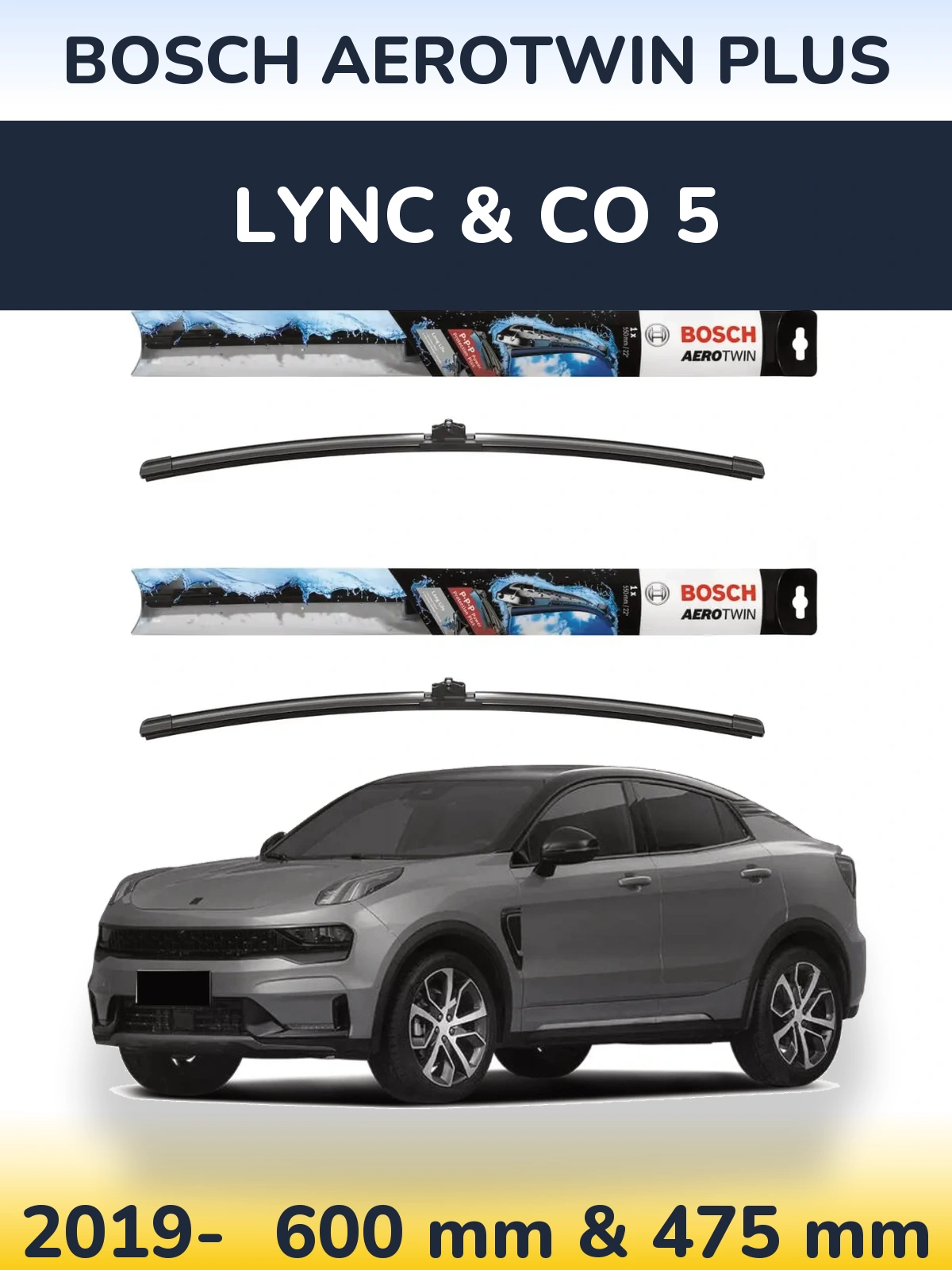 Torkarblad BOSCH AeroTwin Plus för Lync & Co 5