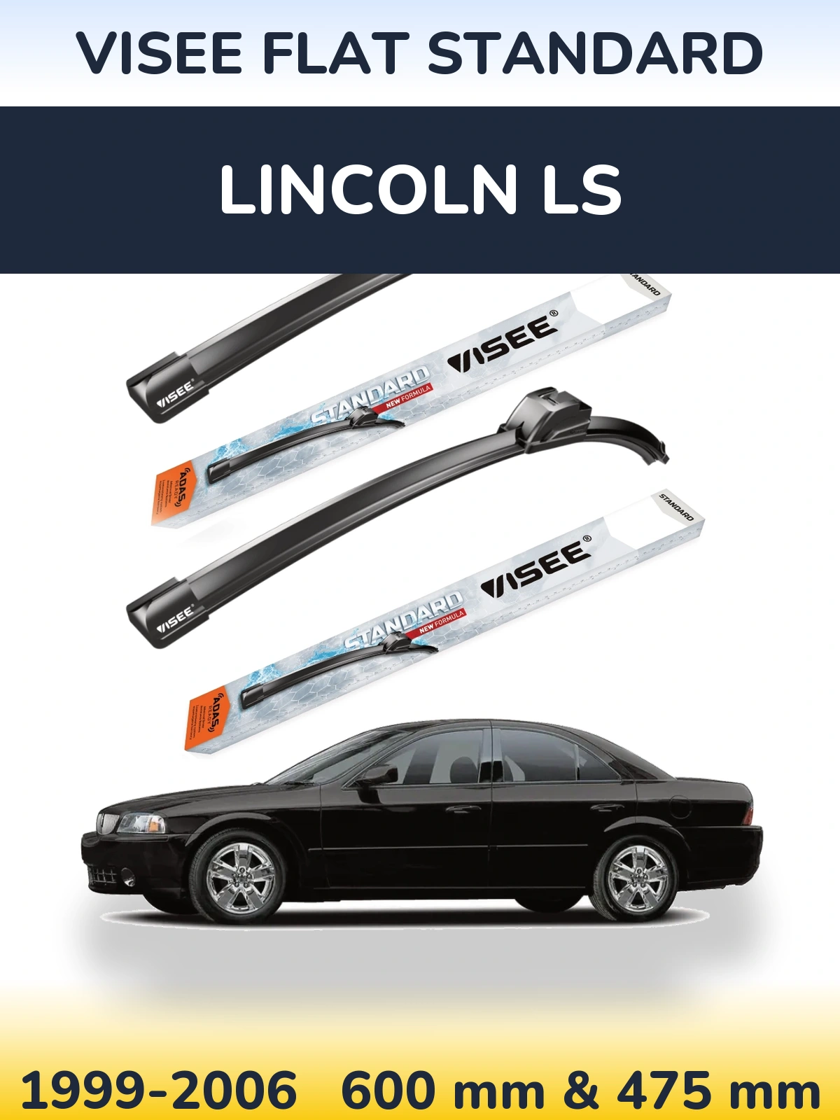 Torkarblad VISEE FLAT STANDARD för Lincoln LS