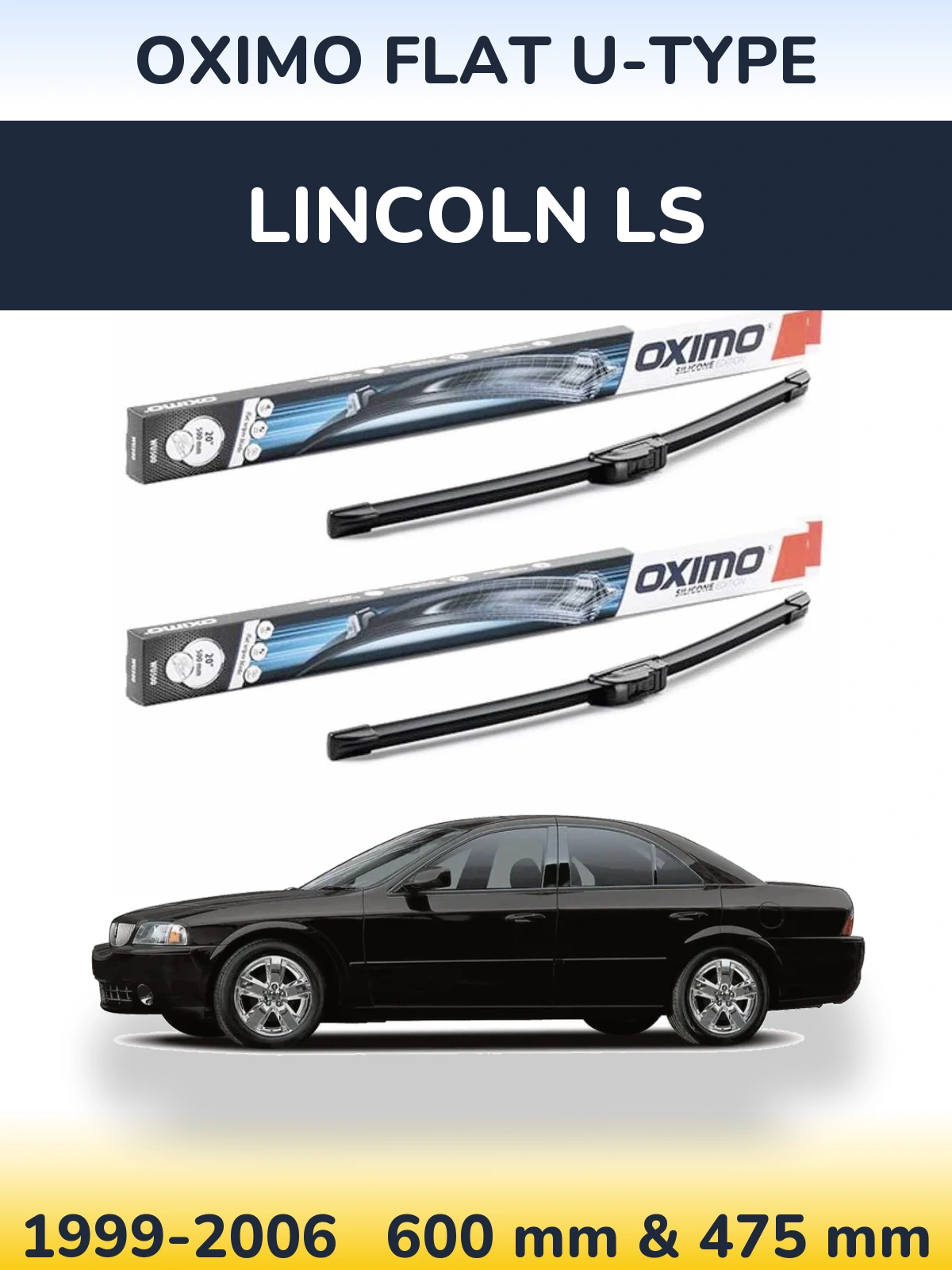 Torkarblad Oximo Flat U-type för Lincoln LS