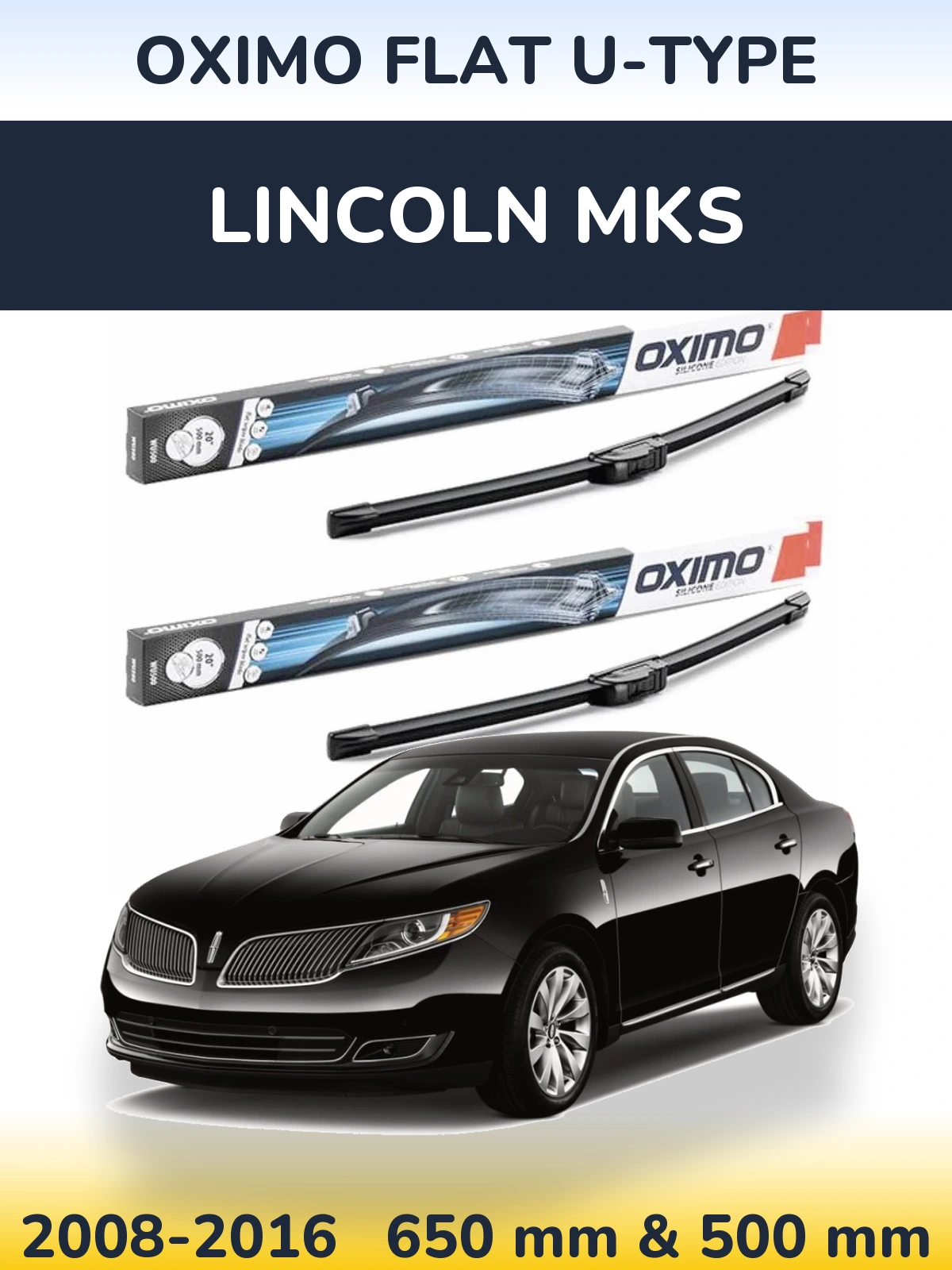 Torkarblad Oximo Flat U-type för Lincoln MKS