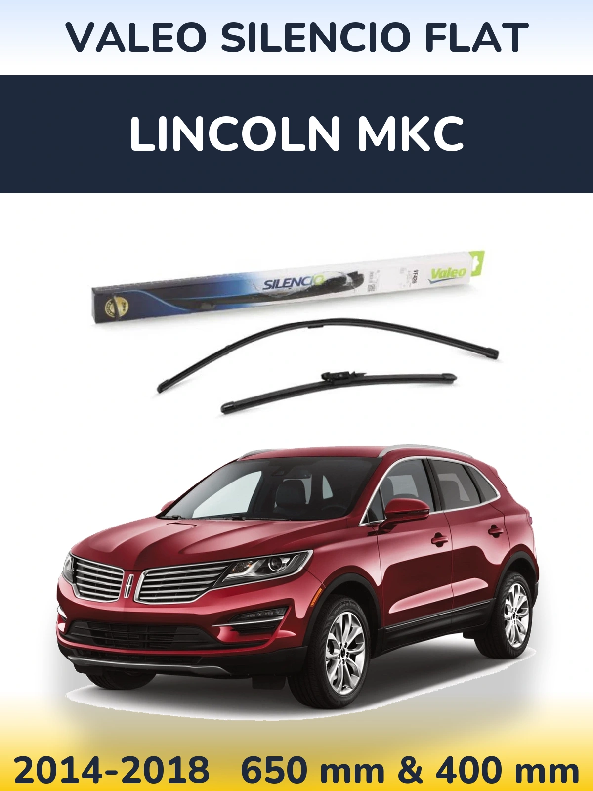 Torkarblad Valeo Silencio Flat för Lincoln MKC