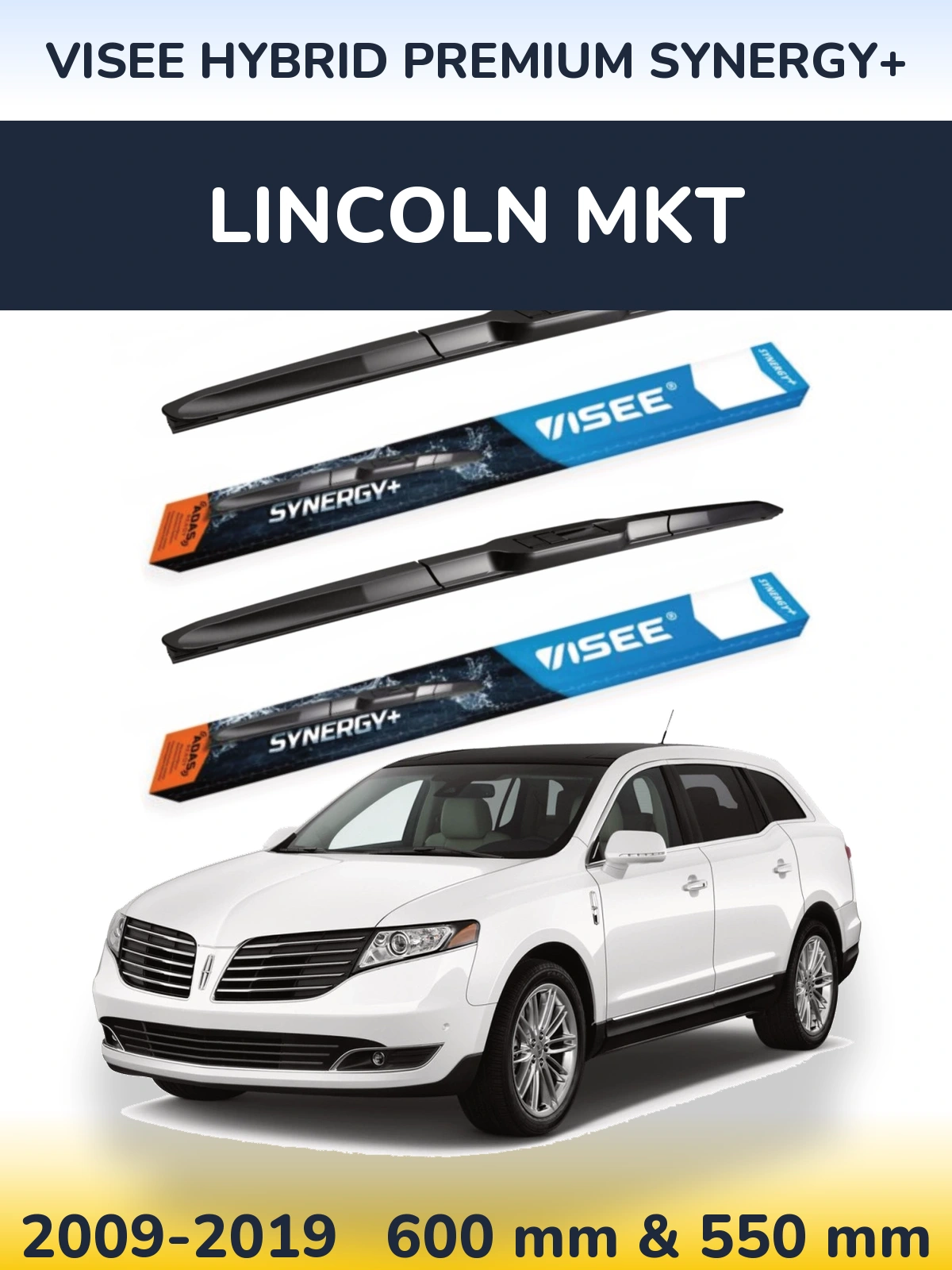 Torkarblad VISEE HYBRID PREMIUM SYNERGY+ för Lincoln MKT