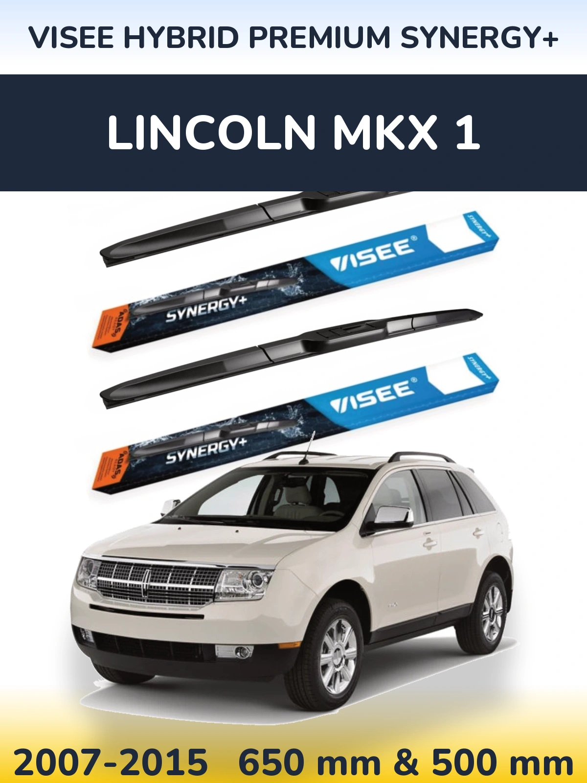 Torkarblad VISEE HYBRID PREMIUM SYNERGY+ för Lincoln MKX 1