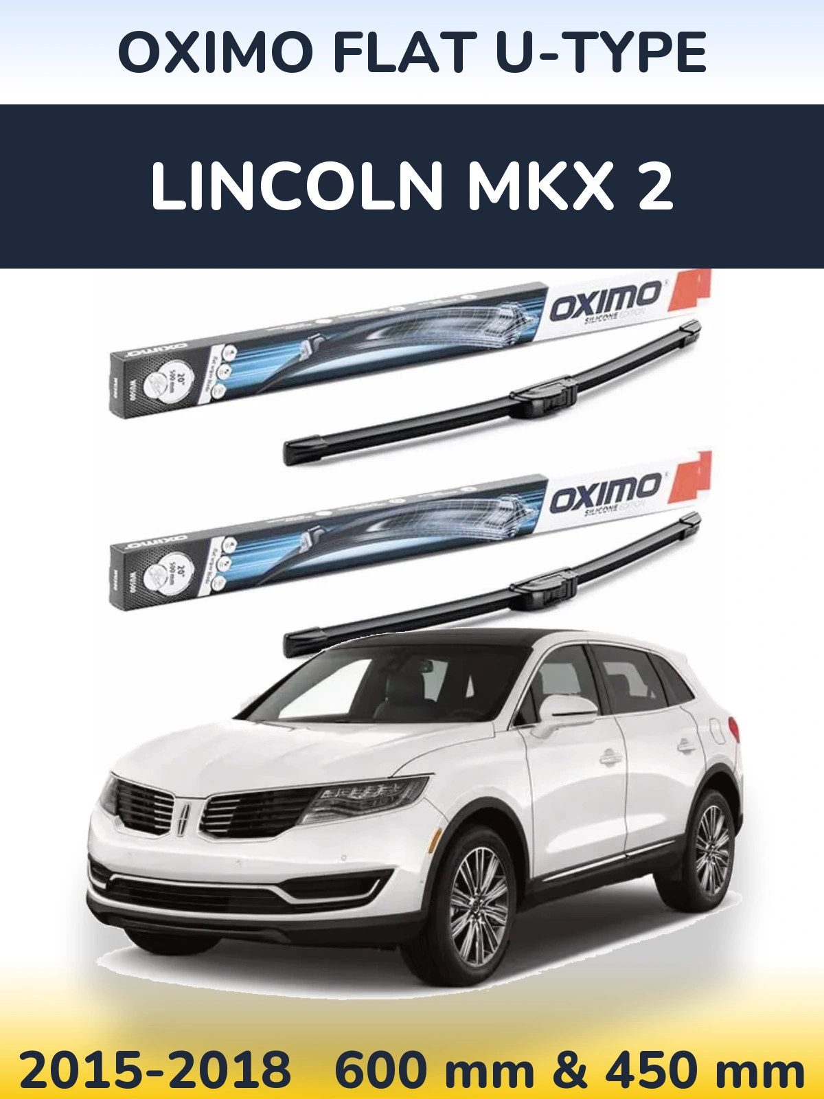 Torkarblad Oximo Flat U-type för Lincoln MKX 2