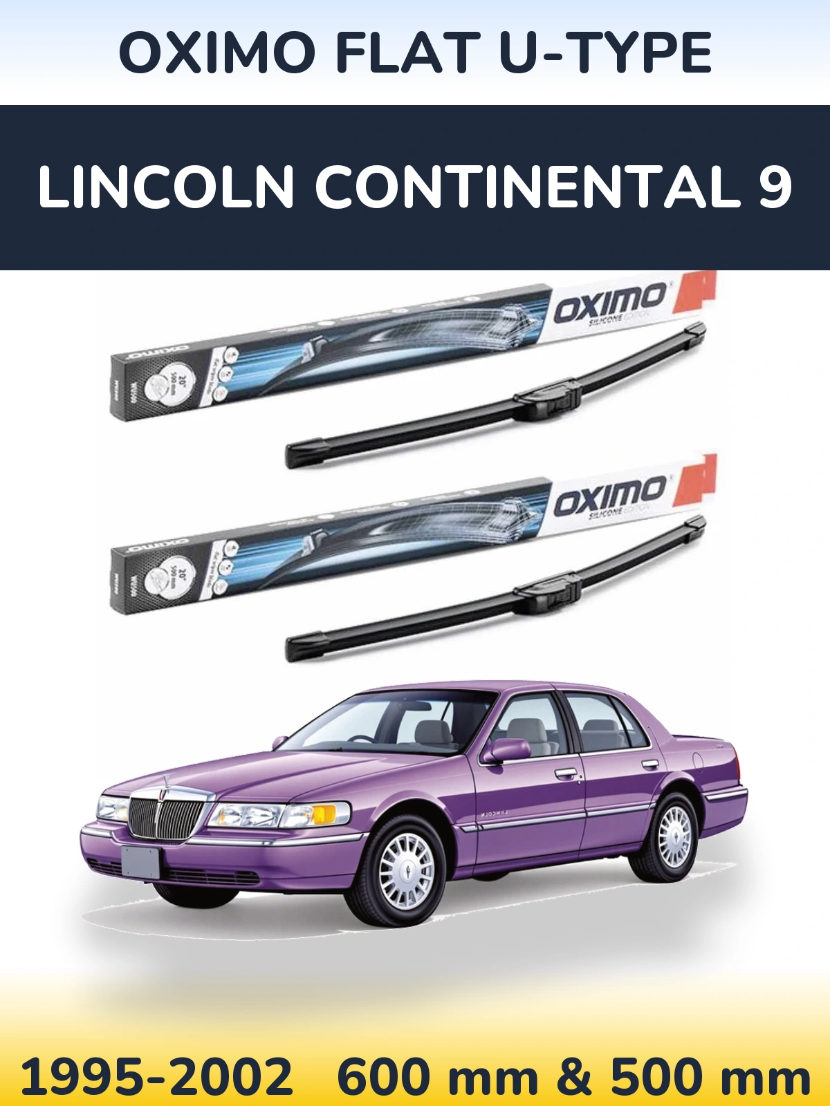 Torkarblad Oximo Flat U-type för Lincoln Continental 9