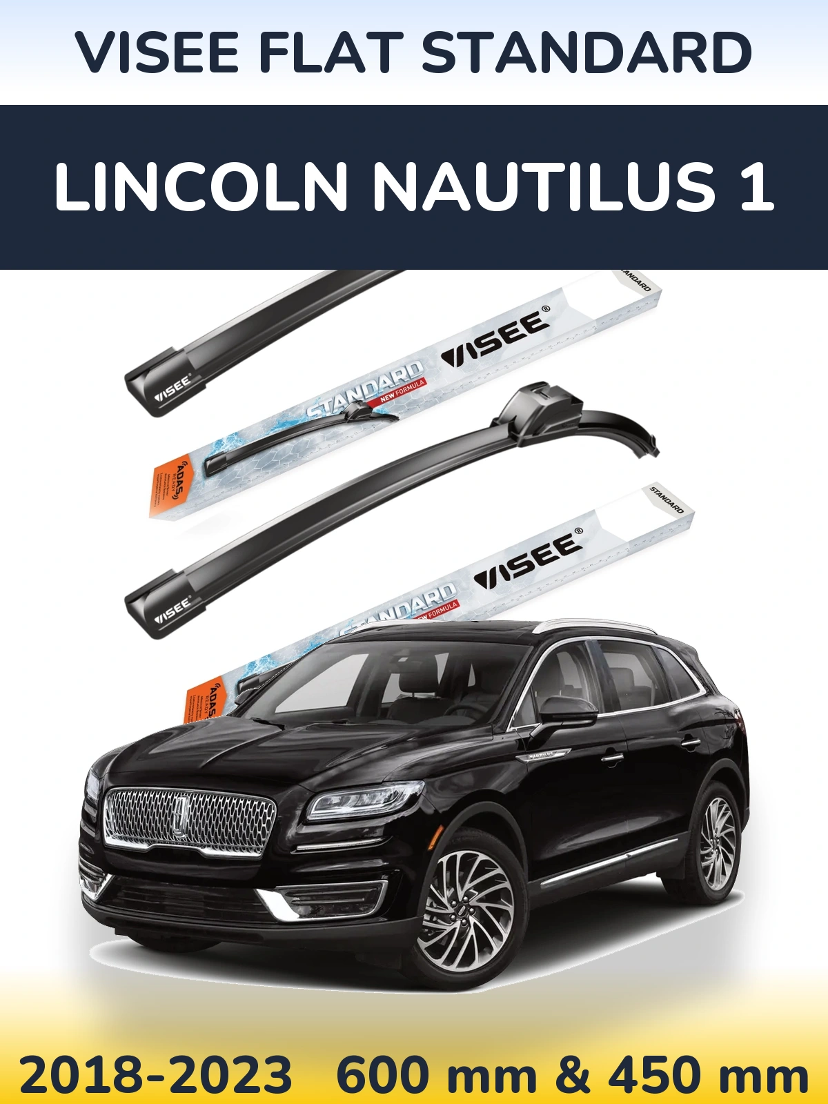Torkarblad VISEE FLAT STANDARD för Lincoln Nautilus 1
