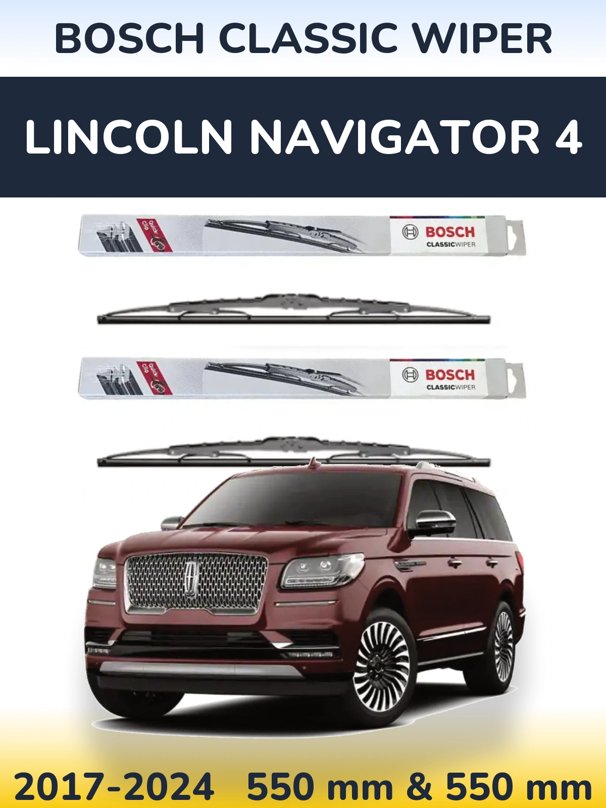 Torkarblad BOSCH Classic Wiper för Lincoln Navigator 4