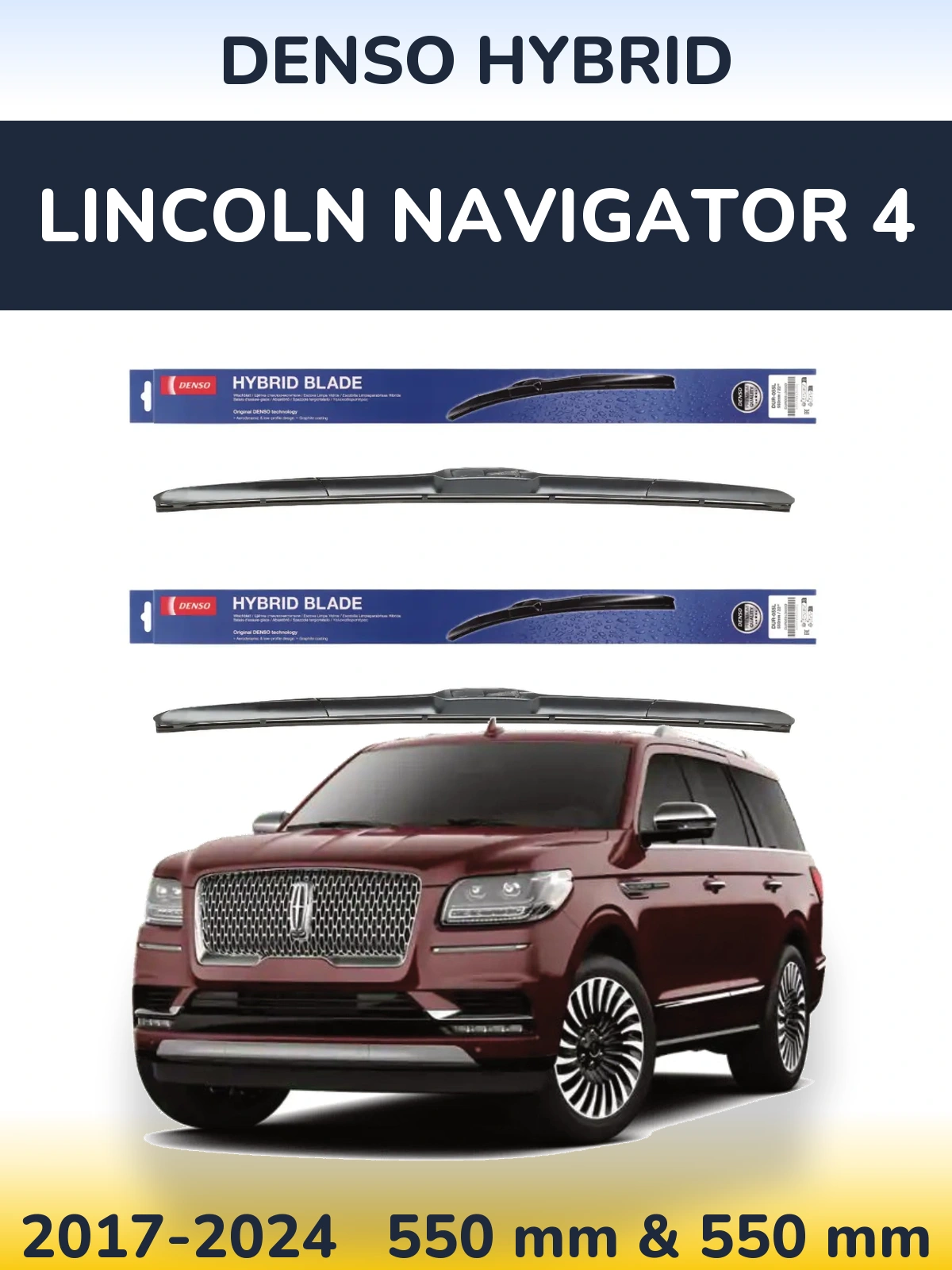 Torkarblad Denso Hybrid för Lincoln Navigator 4