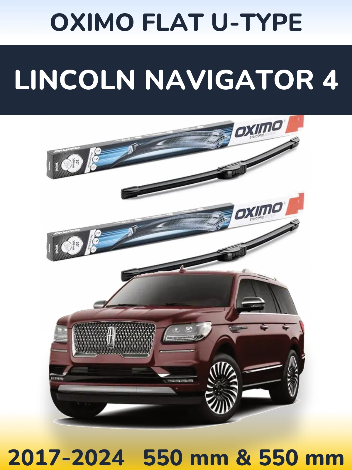Torkarblad Oximo Flat U-type för Lincoln Navigator 4