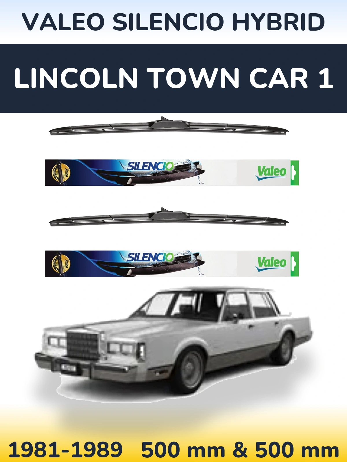 Torkarblad Valeo Silencio Hybrid för Lincoln Town Car 1