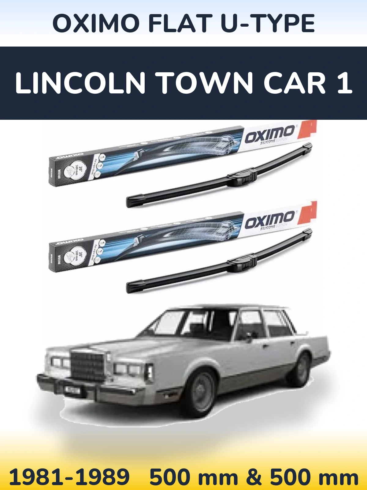Torkarblad Oximo Flat U-type för Lincoln Town Car 1