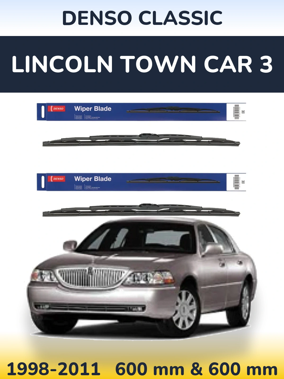 Torkarblad Denso Classic för Lincoln Town Car 3