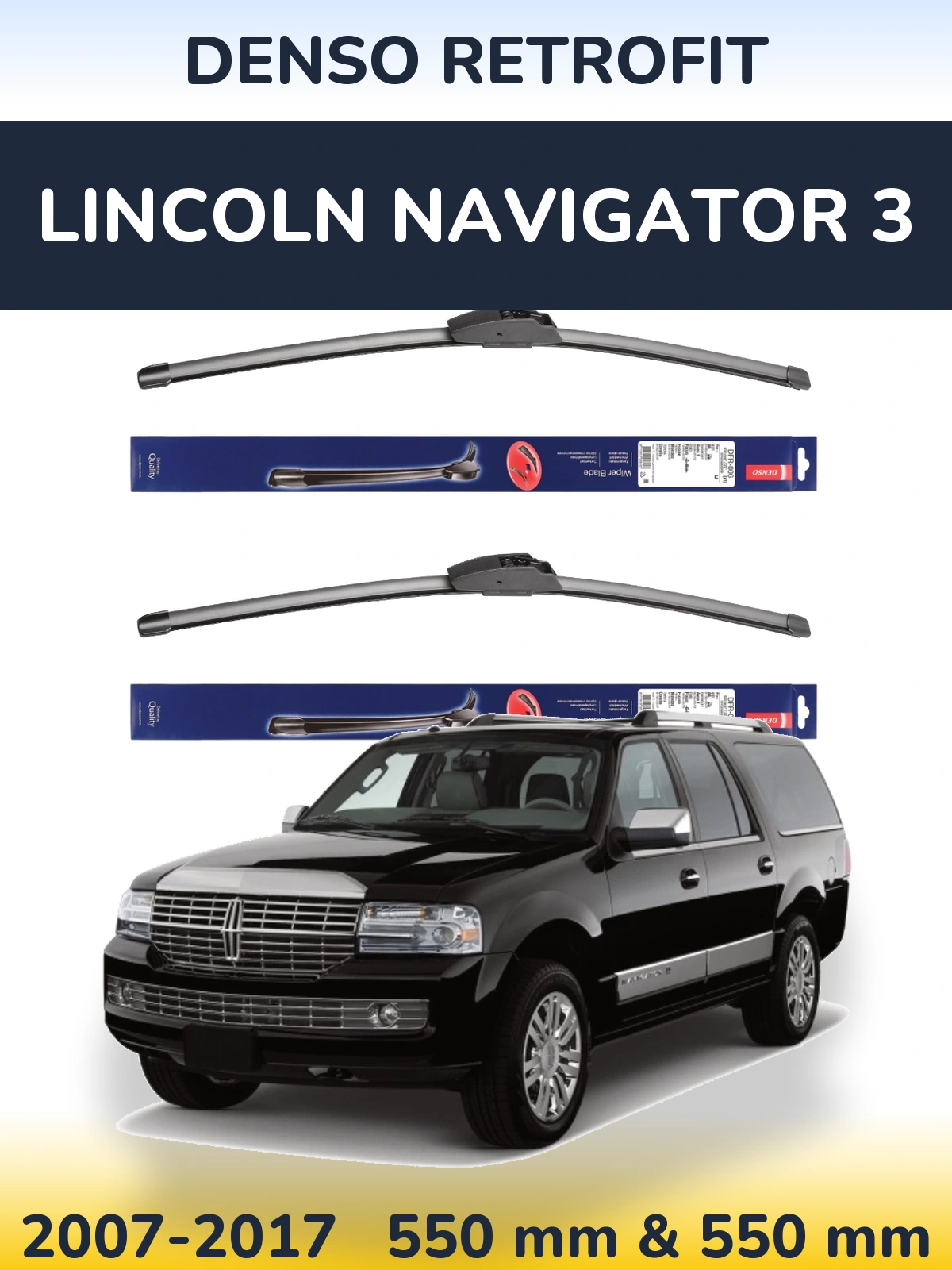 Torkarblad Denso Retrofit för Lincoln Navigator 3