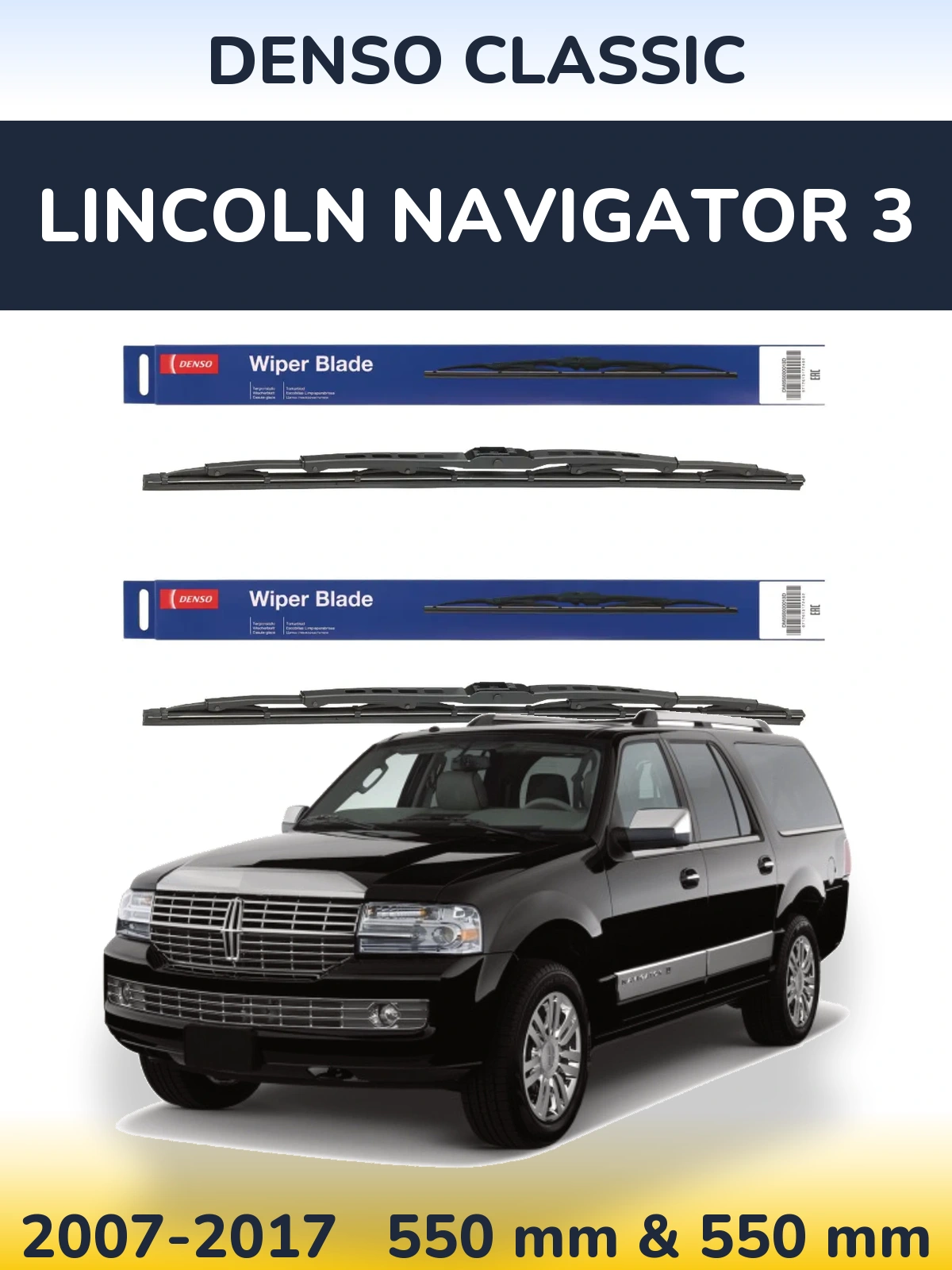 Torkarblad Denso Classic för Lincoln Navigator 3