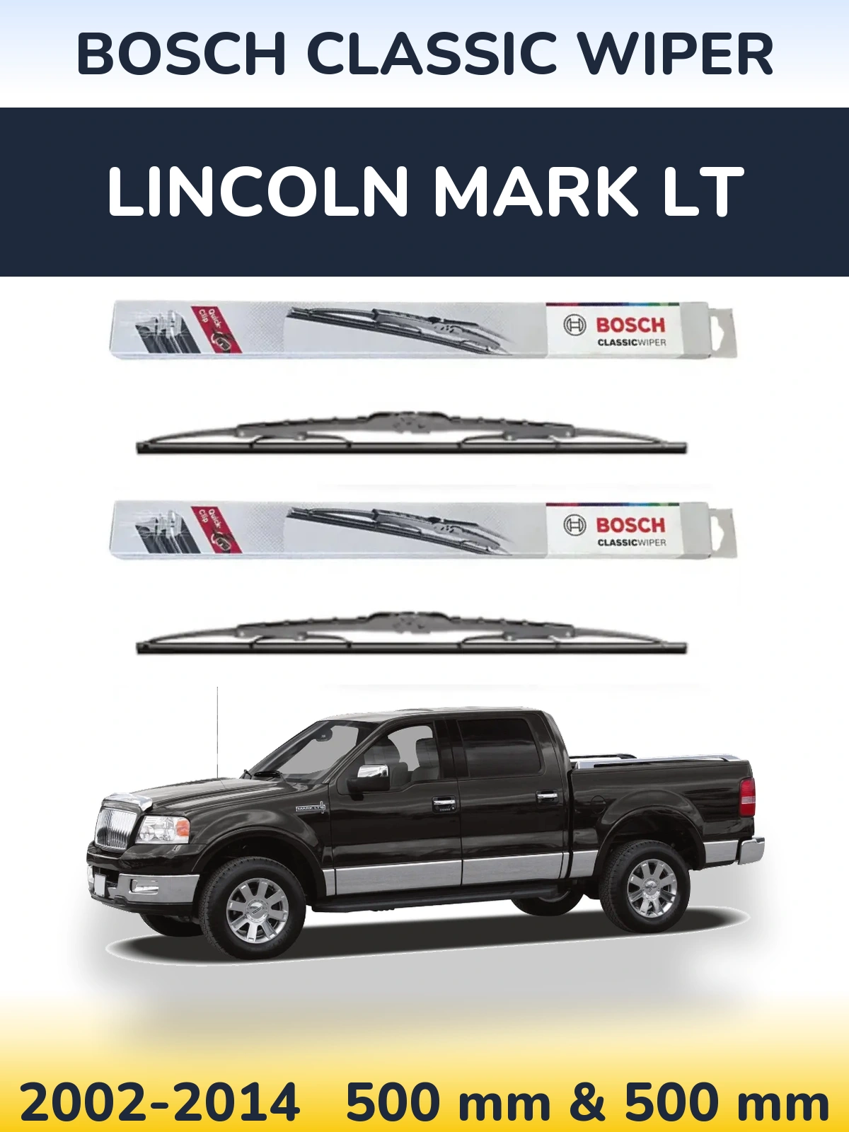 Torkarblad BOSCH Classic Wiper för Lincoln Mark LT