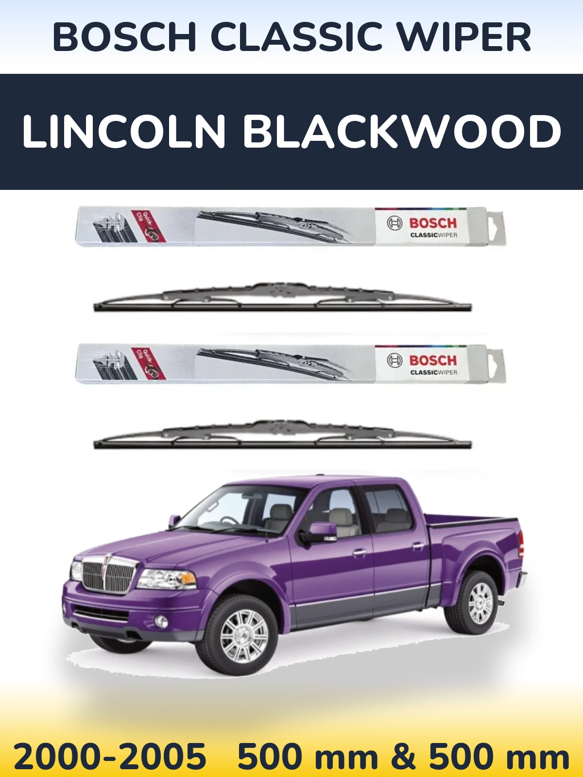 Torkarblad BOSCH Classic Wiper för Lincoln Blackwood